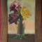 Vaza cu trandafiri, 1918, pictura veche in ulei
