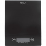 Cantar de bucatarie Tesla KS201B, 5kg, ecran LCD, Functie Tara, Sticla, Negru