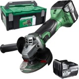 HiKOKI G18DSL2WUZ - Polizor unghiular cu 2 acumulatori Li-Ion 18 V 5 Ah 125 mm valiza plastic