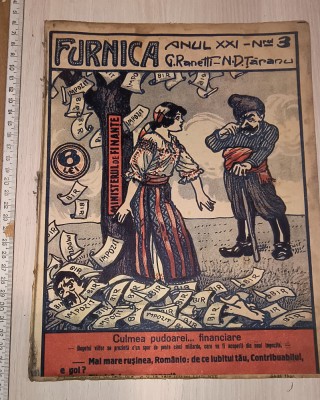 REVISTA FURNICA 1926 , CARICATURI , REVISTA UMORISTICA ... foto