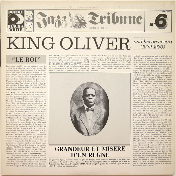Vinil 2xLP King Oliver And His Orchestra &ndash; Jazz Tribune No.6: (VG+)