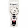 Breloc Dracula, ten alb, placare argintie, MB429