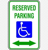 Sign reserved parking