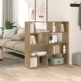 VidaXL Bibliotecă/Separator de cameră, Stejar artizanal, 105x24x102 cm
