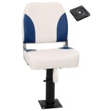 vidaXL Scaun barcă cu piedestal, reglabil &icirc;n &icirc;nălțime, rotativ la 360&deg;