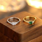 Cumpara ieftin Inel din Argint 925 , zElegance Princess, , Cu Cristal Patrat E i Zirconii Laterale