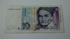 BANCNOTA GERMANIA 10 MARCI 1993 foto