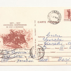 RF27 -Carte Postala- Centenarul independentei de stat a romaniei, circulata 1978