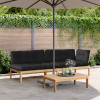 VidaXL Set canapele grădină cu perne din paleți, 3 piese, lemn acacia