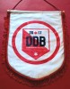 Fanion fotbal - DDB (Doar DINAMO BUCURESTI) - dimensiuni mari 41x31 (vezi verso)