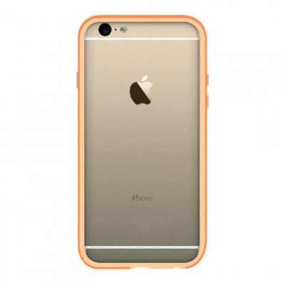 Husa Telefon Bumper Silicon Apple iPhone 6 6s Orange BeHello foto