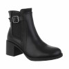 Botine Dama Negre Toc Gros 5cm, Platforma 1.5cm, Fermoar, Marimea 40, Casual, Sintetice