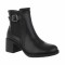 Botine cu toc gros, Negru - 40