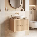 Dulap baie pentru lavoar Rea Mono 60cm Beige