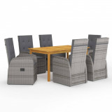 Cumpara ieftin Gossi set de masa pentru gradina, 7 piese, gri