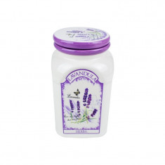 Cutie pentru condimente, Ceramica, 1L, Decor lavanda