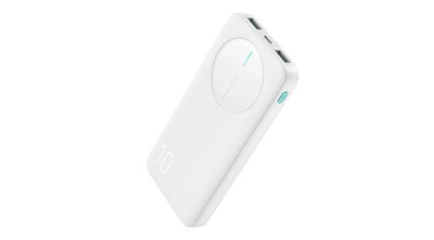 Baterie externă Joyroom JR-PBF12 10000mAh 2.4A 2x USB-A 1x USB-C - albă foto