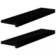 vidaXL Pervaz 2 buc lemn masiv de Maro &icirc;nchis 80x20x2 cm 4009174