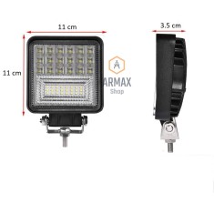 Set 2 proiectoare led bar Armax 126w 11 cm