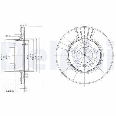 DELPHI BG2623C Disc frana foto