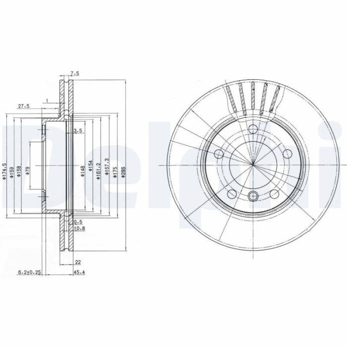DELPHI BG2623C Disc frana