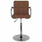 Scaun de bar, maro, material textil - 3