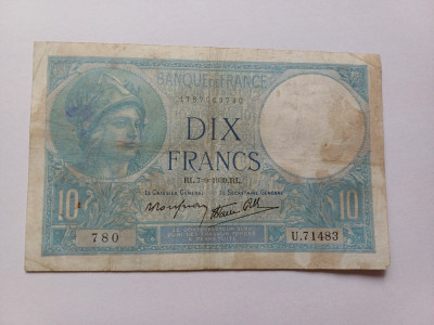 Franta-10 Francs 1939 foto