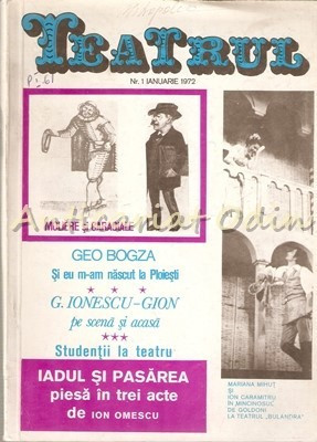 Teatrul Nr.: 1/1972 - Revista A Consiliului Culturii Si Educatie foto