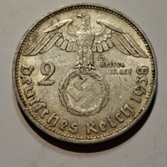 Germania Nazista 2 reichsmark 1938 E argint