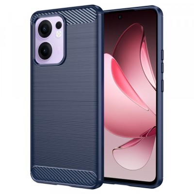 Husa pentru Oppo Reno13 FS 5G / Reno13 F 4G / Reno13 F, Techsuit, Carbon, Albastra foto