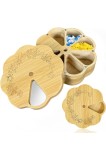 Organizator Pastile Lemn 7 Zile Saptamanal, Rezistent Umiditate, Capac Magnetic, Dimensiuni 26x5.2cm