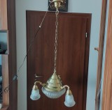 Vand lampa veche Art Nouveau,din alama,stare impecabila