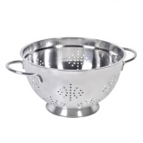 Strecurătoare Metalică, 26 cm, Cu M&acirc;nere, Argintiu, cu maner, metal, Oem