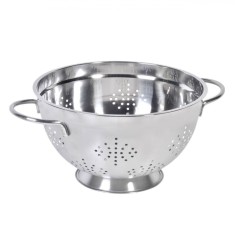 Strecurătoare Metalică, 26 cm, Cu M&acirc;nere, Argintiu