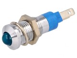Lampa de control LED albastru 24-28VDC 8.2mm IP40