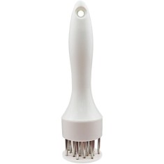 Ustensila din inox 304 pentru fragezit carnea eMazing - 21 de tije ascutite, lungimea 20 cm, alb foto