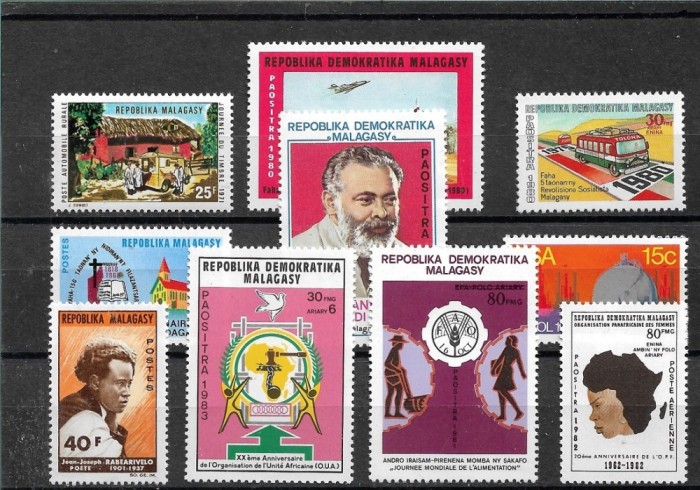 C5884 - lot timbre nestampilate Madagascar +