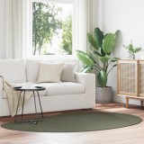VidaXL Covor de zonă Verde pădure 140x200 cm Poliester Antiderapant