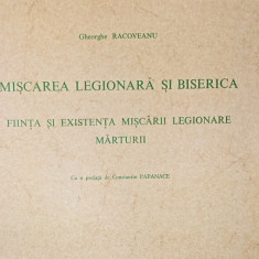 MISCAREA LEGIONARA SI BISERICA GHEORGHE RACOVEANU BIBLIOTECA VERDE ROMA 1973