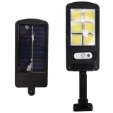 Lampa solara stradala MRG M-6035, 120 LED, Incarcare solara, Negru