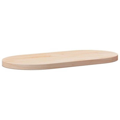 vidaXL Blat de masă, 90x45x2,5 cm, lemn masiv de pin, oval foto