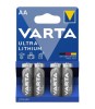 Baterii Varta Ultra Lithium AA R6, 4 buc/blister, 1.5V, -20&deg;C/+60&deg;C, 15 ani depozitare