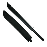 Cumpara ieftin Sabie Vanatoare Ninja Blade 83cm, Maner Metalic, Teaca Inclusa, Negru, Otel, Ideallstore