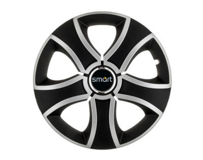 Set 4 capace roti Bis Gri-Negru R14 pentru gama auto Smart foto