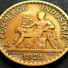 Moneda istorica (BUN PENTRU) 1 FRANC - FRANTA, anul 1921 * cod 4414