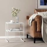 Masuta Raahe 50x45x40cm otel alb [en.casa] HausGarden Leisure, [en.casa]