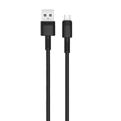 Cablu Date si Incarcare USB la MicroUSB XO Design NB-Q166, 1 m, 5A, Negru foto