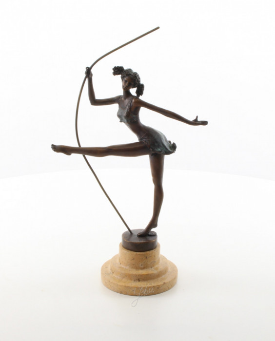 Balerina - statueta din bronz pe soclu din marmura XT-10