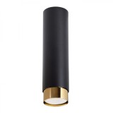 Lampă De Tavan Nero Negru/Auriu Din Oțel, 1 Bec Tub Modern De Interior.
