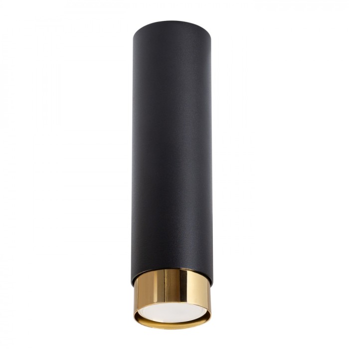 Lampă De Tavan Nero Negru/Auriu Din Oțel, 1 Bec Tub Modern De Interior.
